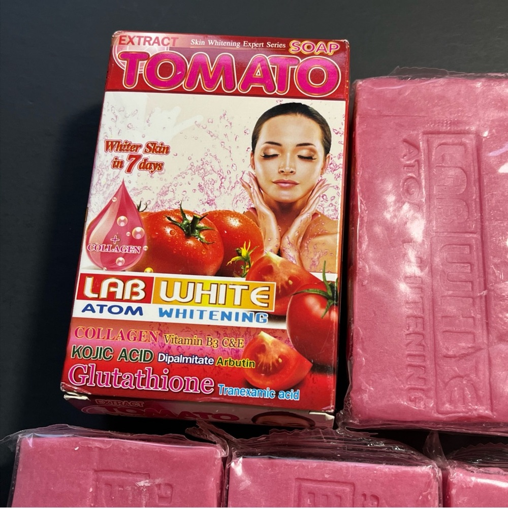5x Extract Tomato Soap Lab White Atom Whitening (Whiter Skin in 7 Days) - No Box